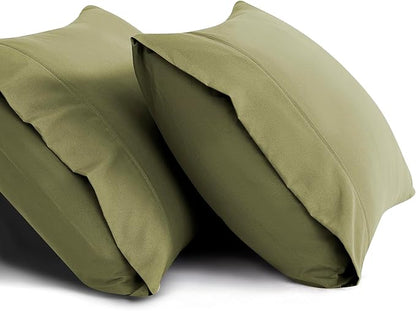 Sweet Home Collection 5 Piece Comforter Set Bag Solid Color All Season Soft Down Alternative Blanket & Luxurious Microfiber Bed Sheets, Sage, Twin