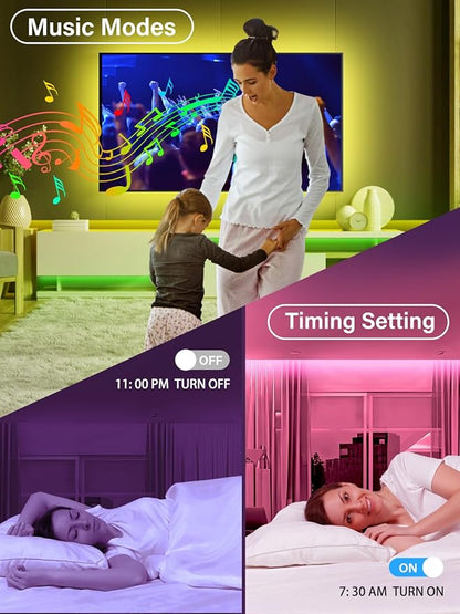 Led Lights for TV, 13.2ft TV Led Backlight 32-65 Inch, USB Led Light Strip with Remote, App Control, RGB Led Strip Lights Music Sync Color Changing Led Lights for Bedroom, Gaming Accessories
