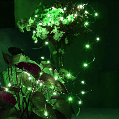 4 Pack 50 LED Fairy Lights Battery Operated with Timer, 16FT Waterproof Halloween Battery Lights Outdoor Indoor Starry Mini Led String Light for Halloween parties Bedroom Home DIY Decoration (Green)