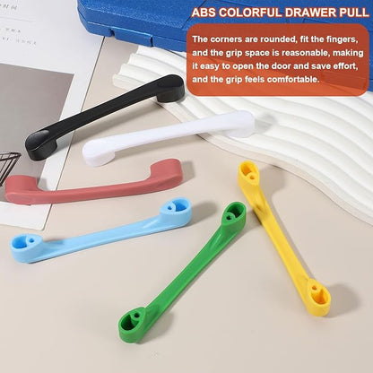 uxcell 10 Pack Plastic Cartoon Drawer Pulls, 5" ABS Closet Wardrobe Door Handle Furniture Accessory for Home Kitchen Cupboard, Black