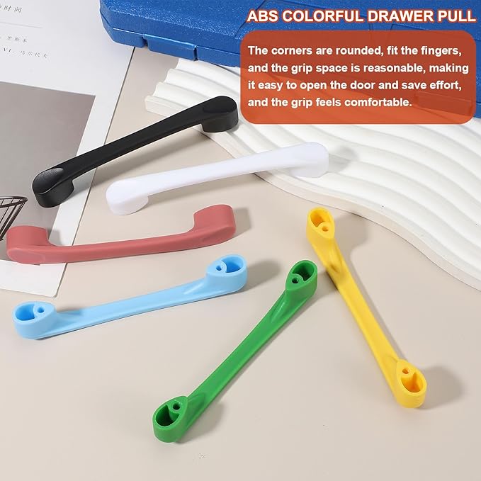uxcell 10 Pack Plastic Cartoon Drawer Pulls, 5" ABS Closet Wardrobe Door Handle Furniture Accessory for Home Kitchen Cupboard, Green