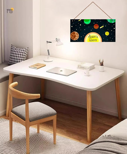 Personalized Sign Stars Planet Themed Bedroom Decor Fantasy Astronaut Sign Outer Space Decor for Kids Room Nursery Wall Decorations Stuff For Little Man Cave Boys Room