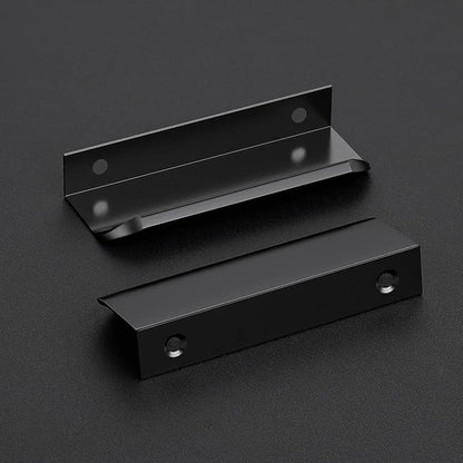 Ravinte Hardware 20 Pack Black Cabinet Handles, 4 Inch (102mm) Finger Edge Pulls, 3 Inch Hole Center, Finger Pulls for Cabinets