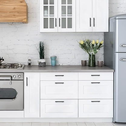 Ravinte Black Cabinet Handles 20 Pack 4-1/2 inch Matte Black Square Cabinet Pulls Kitchen Hardware 7 inch Overall Length Kitchen Drawer Pulls