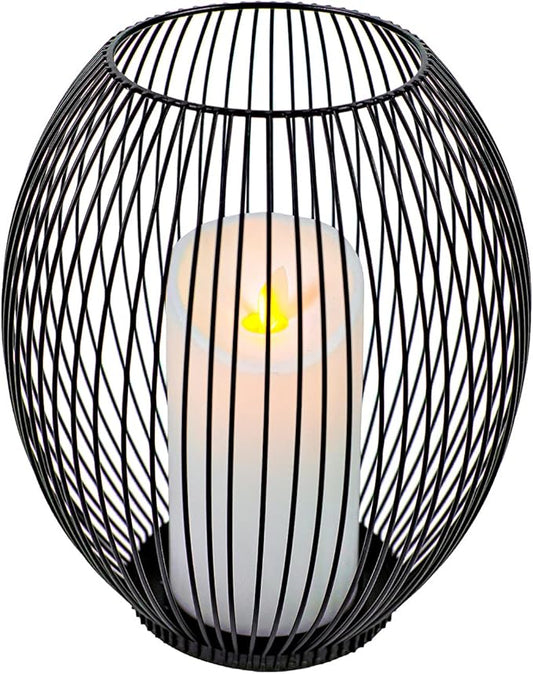 OLEEK Large Metal Candle Holder - Outdoor Lanterns for Patio - Iron Candle Holder - Decorative Candle Holders for Pillar Candles - Table Candles Holders Decor - Iron Candle Stands - Candles Holder