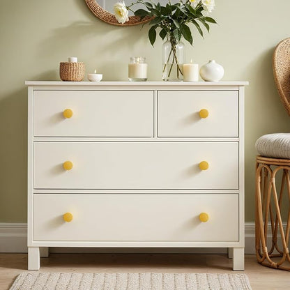 Ravinte 15 Pack Cabinet Knobs Earthy Yellow Kitchen Cabinet Knobs Round Dresser Drawer Pulls Closet Door Pulls 1-1/5 Inch