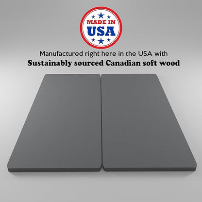 Spinal Solution, 1.5-Inch Split Bunkie Board for Mattress/Bed Support - Fully Assembled, Improved Comfort and Support, King, Gray