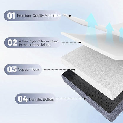 Japanese Floor Mattress Full, Anti-Slip Japanese Futon Foldable Tatami Mat for Guests, Grey