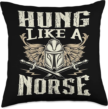 Vikings Scandinavian Warrior Viking Culture Symbols Throw Pillow