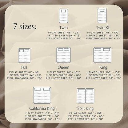 LuxClub 4 PC King Sheet Set, Deep Pockets Wrinkle Free Cooling Bed Sheets Hotel Bedding for Women, Men, Kids & Teens, Includes 1 Fitted Sheet, 1 Flat Sheet and 2 Pillowcases - Silky Soft Dark Khaki