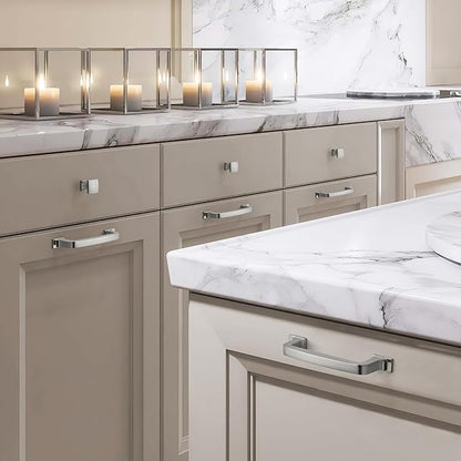 Khtumeware 6 Pack 6-1/4 Inch Drawer Pulls - Satin Nickel Kitchen Hardware