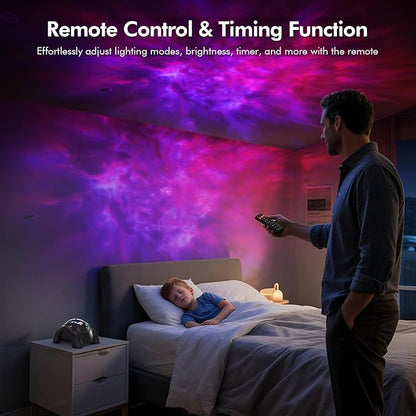 Rossetta Galaxy Projector, Star Projector for Bedroom with Bluetooth Speaker & White Noise, Remote, Timer, Night Light for Kids Room Decor, Party, Birthday & Christmas Gifts for Adults Teen Girls Boys