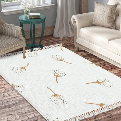 Boho Rug Gender Neutral Baby Floral Whimsical Earthy Scandinavian Chic Area Rug Washable Hallway Runner Rug Mat Pad Minimalist Nursery Decor for Living Room Bedroom Playroom Classroom