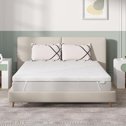 Novilla 2 Inch Full Mattress Topper, Ultra Soft Memory Foam Mattress Topper for Comfort & Cooling Night Sleep, Ventilated & Skin-Friendly, CertiPUR-US Certified