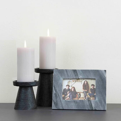 Main + Mesa Stoneware Pillar & Taper Candle Holders,(Pack of 8)