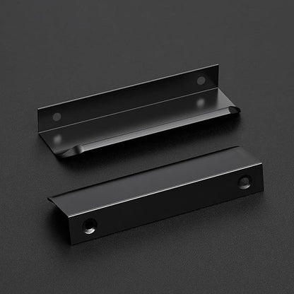 Ravinte Hardware 20 Pack Black Cabinet Handles, 4.75 Inch (120mm) Finger Edge Pulls, 3.75 Inch Hole Center, Finger Pulls for Cabinets