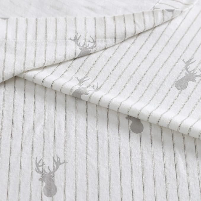 Eddie Bauer - Full Sheets, Cotton Flannel Bedding Set, Brushed For Extra Softness, Cozy Home Decor (Deer Lodge, Full)