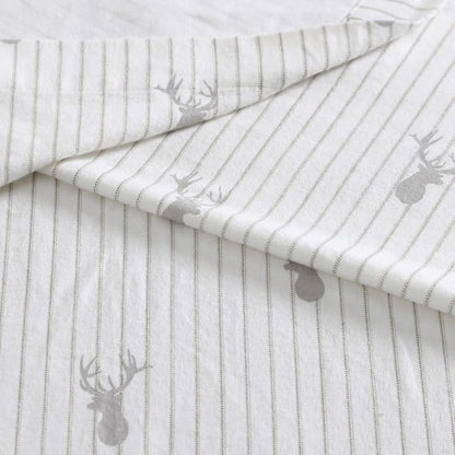 Eddie Bauer - King Sheets, Cotton Flannel Bedding Set, Brushed For Extra Softness, Cozy Home Decor (Deer Lodge, King)