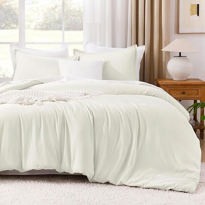 Litanika Twin XL Comforter Set Ivory - 2 Pieces Extra Long Bed Set for College Dorm, All Season Bedding Set for Girls and Boys