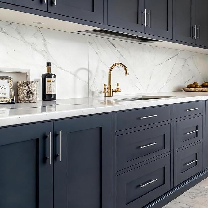 homdiy 15Pack 5in Cabinet Pulls Brushed Nickel Cabinet Handles Nickel Pulls Modern Cabinet Hardware, Stainless Steel Kitchen Cabinet Handles Drawer Pulls
