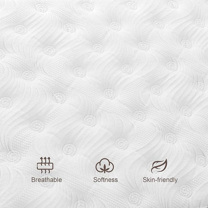 Full Mattress, 14 Inch Hybrid Mattresses Eurotop with Gel Memory Foam,Motion Isolation Individually Wrapped Pocket Coils Breathable Comfort Soft Pressure Relief 100 Night Trial