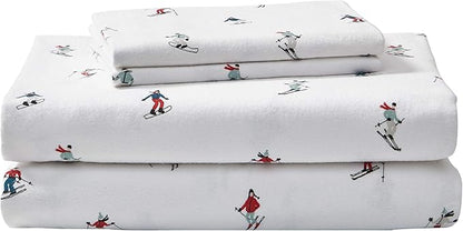 Eddie Bauer - Queen Sheets, Cotton Flannel Bedding Set, Brushed for Extra Softness, Cozy Home Decor (Rookeries, Queen)