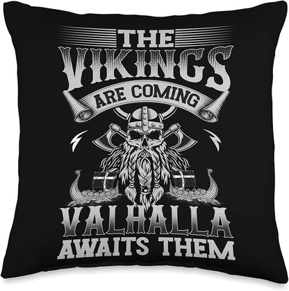 Viking Quote Scandinavian Design Celtic Culture Throw Pillow