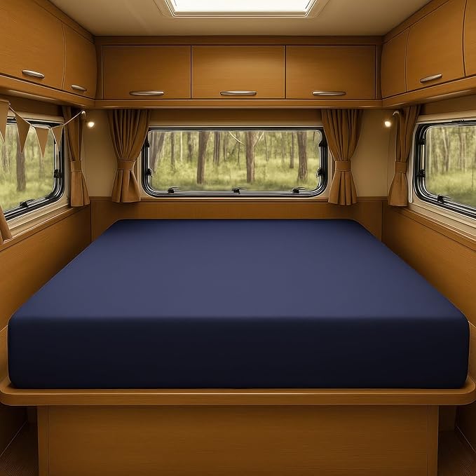 Foamma 8” x 38” x 75” Water Resistant RV Bunk Mattress, Firm High Density Foam, Comfortable and Durable Polyester Cover, Truck, Camper, Travel Trailer, Made in USA