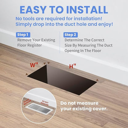 4x12 Inches 2 Pack Heavy Duty Walkable Floor Register - Easy Adjust Air Supply Lever Decorative Floor Vent Covers - Boston Design Vent Covers for Home - Satin Nickel