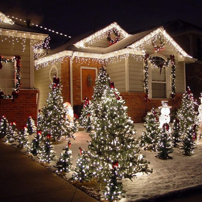 Brizled 4 Pack LED Christmas Lights, 33ft 100 LED Christmas String Lights, 120V UL Certified Connectable Xmas Tree Light Mini White Xmas Light for Home Tree Patio Indoor Outdoor Decoration, Cool White