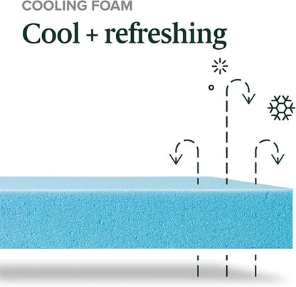 ZINUS 6 Inch Green Tea Cooling Memory Foam Mattress [New Version], King, Fiberglass Free, Medium Firmness, Cooling Gel Foam, Certified Safe Foams & Fabric, Mattress in A Box