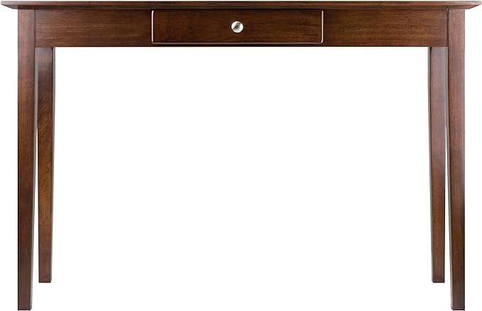 Winsome Rochester Console Table with Drawer, for Living Room, Hallway, Bedroom, 29", Antique Walnut