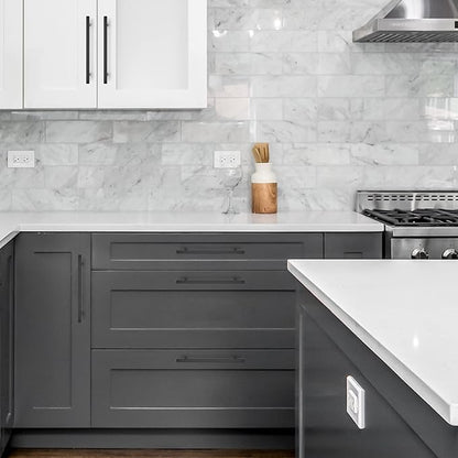 Ravinte Black Cabinet Handles 20 Pack 7-1/2 inch Matte Black Square Cabinet Pulls Black Kitchen Hardware 10 inch Overall Length Black Kitchen Drawer Pulls
