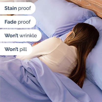 Split King Size 5 Piece Sheet Set - Comfy Breathable & Cooling Bed Sheets Set - Hotel Luxury Bedding for Women, Men, Kids, Teens, Boys & Girls - Deep Pockets, Soft, Wrinkle Free - Oeko-Tex - Lavender