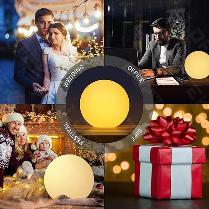 LOFTEK 12-inch LED Dimmable Light Ball: Waterproof Floating Pool Lights with Remote, 16 Colors Sphere Night Light, Cordless & Fast Chargeable, Sensory Toys for Kids, Home, Party, Pool Decor