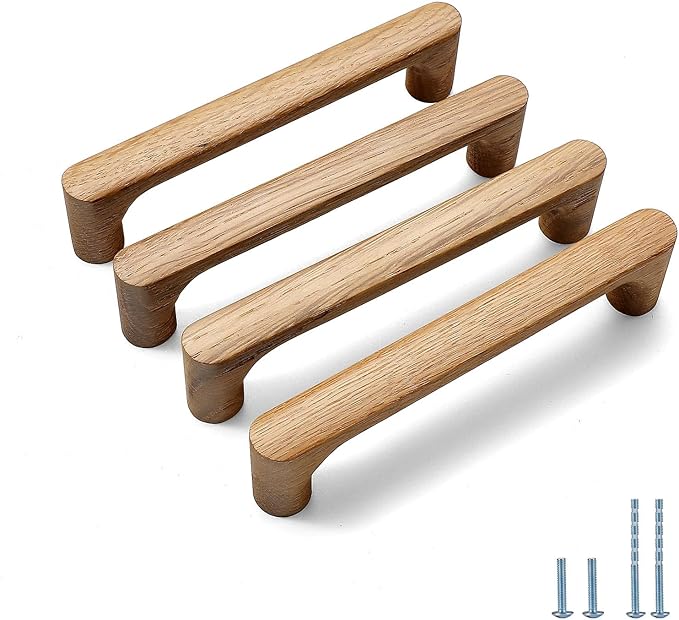 Burlywood Round 5 in 8 pcs Wooden Drawer Pulls Handle pulls for cabinets Kitchen Cabinet Drawer pulls Cabinet Door Pull