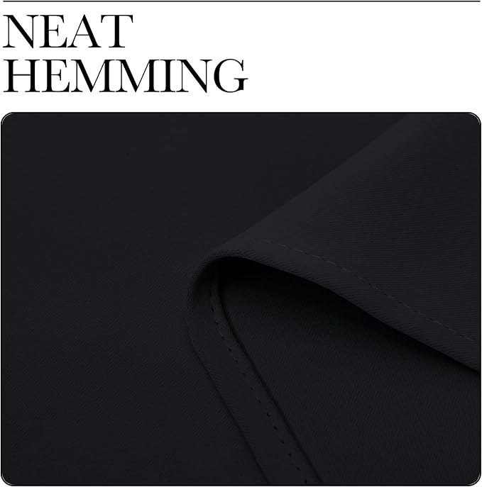 NICETOWN Black Out Curtain Panels - Home Decoration Thermal Insulated Solid Grommet Blackout Curtains/Drapes for Hall/Dining Room (Set of 2, 42 inches by 95 Inch, Black)