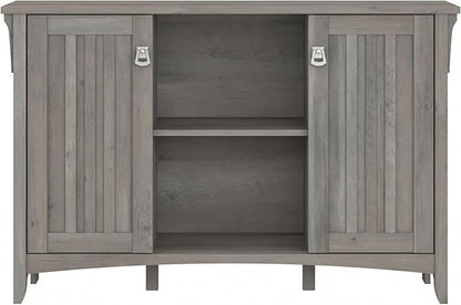 Bush Furniture Salinas Accent Storage Cabinet with Doors in Driftwood Gray