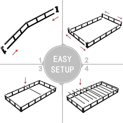 3 Inch Low Profile Box Spring Twin XL for Twin XL Bed,Heavy Duty Mattress Foundation,Metal Bed Base,Non Slip/Easy Assembly