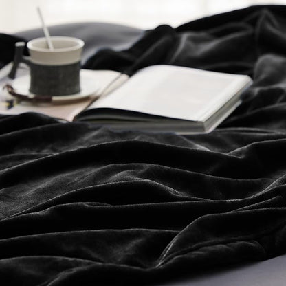 Bedsure GentleSoft Fleece Bed Blankets Full Size Black - Soft Lightweight Plush Fuzzy Cozy Luxury Blanket Microfiber, 84x90 inches