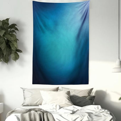 Ambesonne Navy Blue Tapestry, Abstract Vibrant Shaded Digital Color on Plain Background Bohemian Print, Wall Hanging for Bedroom Living Room Dorm, 60" X 80", Turquoise Navy