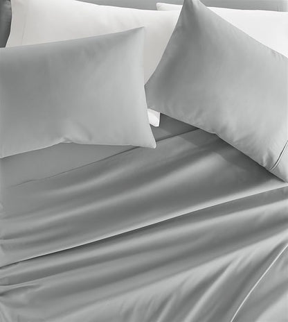Linen Market Double-Brushed Microfiber King Sheet Set 4 Piece – Oeko-TEX Certified Ultra Soft & Wrinkle-Free - 16" Deep Pocket Sheets - Easy Care King Size - Light Gray