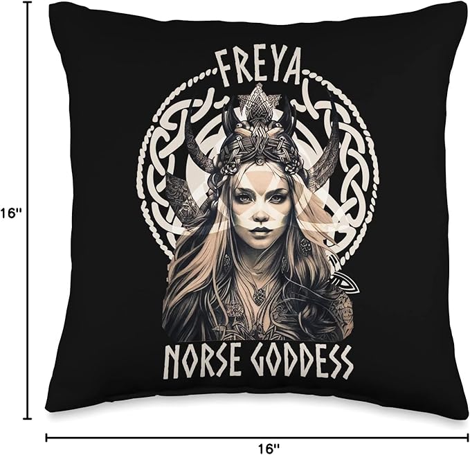 Freya Norse Goddess Scandinavian Viking Mythology Throw Pillow