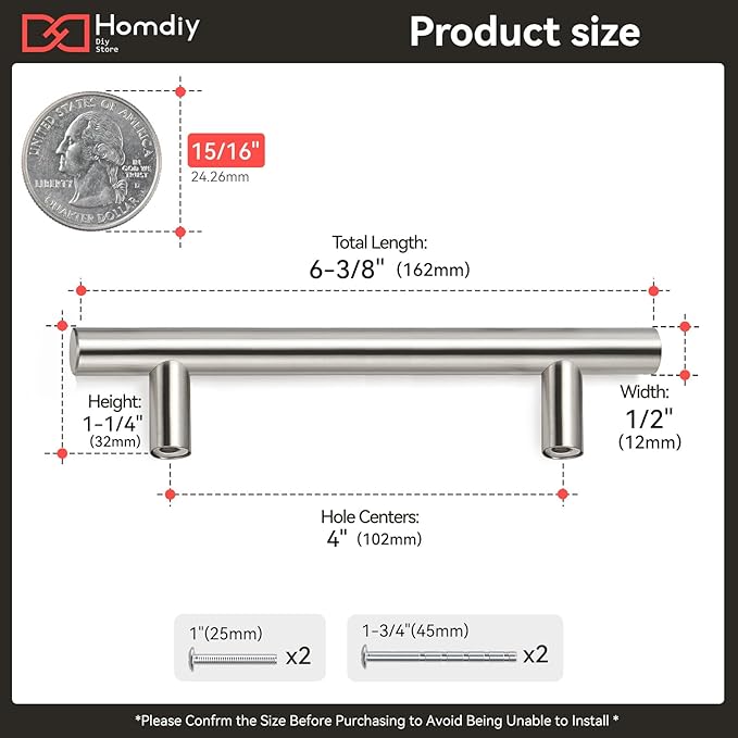 homdiy Kitchen Cabinet Handles Brushed Nickel Drawer Pulls 35 Pack 4in (102mm) Hole Centers Cabinet Pulls Brushed Nickel Cabinet Pulls Cupboard Handles Drawer Handles