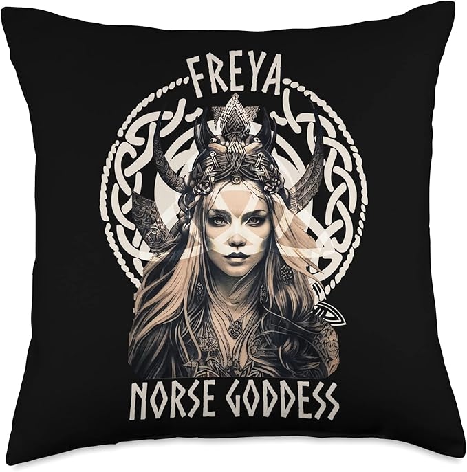 Freya Norse Goddess Scandinavian Viking Mythology Throw Pillow