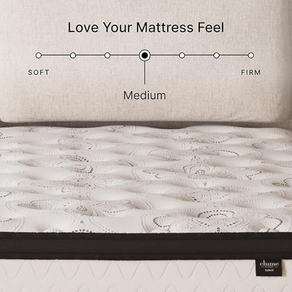 Ashley Chime Queen Mattress Hybrid 12 Inch Firm Memory Foam for Pressure Relief, Mattress In a Box with Cooling Gel, Fiberglass Free