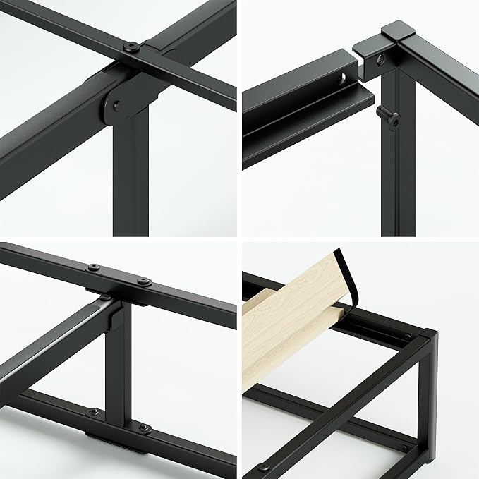 Zinus Joseph 18 Inch Platform Bed Frame, Wood Slat Support, No Box Spring Needed, Eco Friendly WonderBox(TM) Packaging, Easy Assembly, Black, Twin