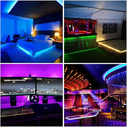 BTF-LIGHTING WS2812B RGB ECO LED Strip, Chasing Effects 5050SMD Individually Addressable 16.4FT 60Pixel/m 300Pixels Flexible Dream Color IP30 for Bedroom DIY Project DC5V(No Adapter or Controller)