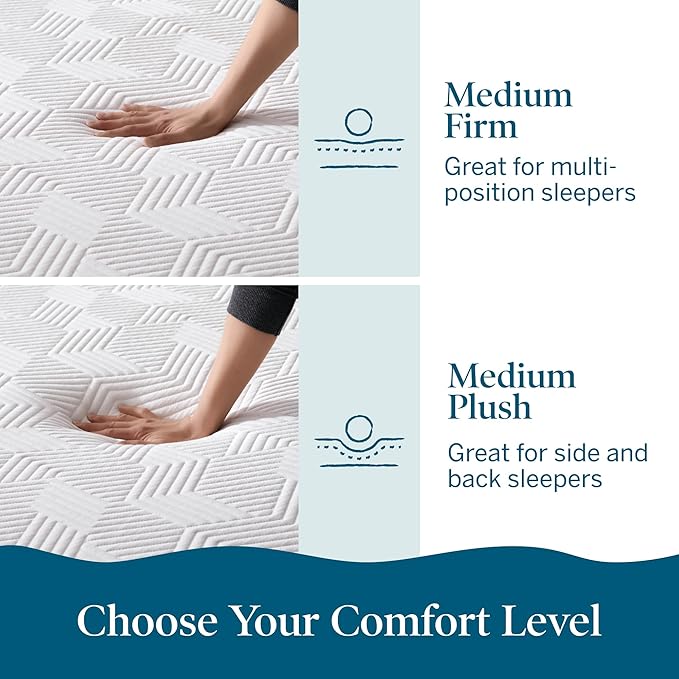 Lucid 8 Inch Memory Foam Mattress - Medium Firm Feel - Infused with Refreshing Bamboo Charcoal and Cooling Gel - Bed in a Box - Temperature Regulating - Pressure Relief - Breathable - Twin Size