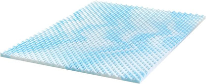 ZINUS 1.5 Inch Swirl Gel Cooling Memory Foam Mattress Topper, Smaller, More Convenient WonderBox Packaging, Cooling, Airflow Design, CertiPUR-US Certified, Queen